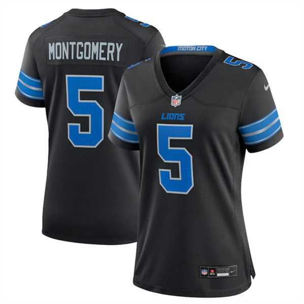 Women%27s Detroit Lions #5 David Montgomery Black 2nd Alternate Stitched Jersey Dzhi